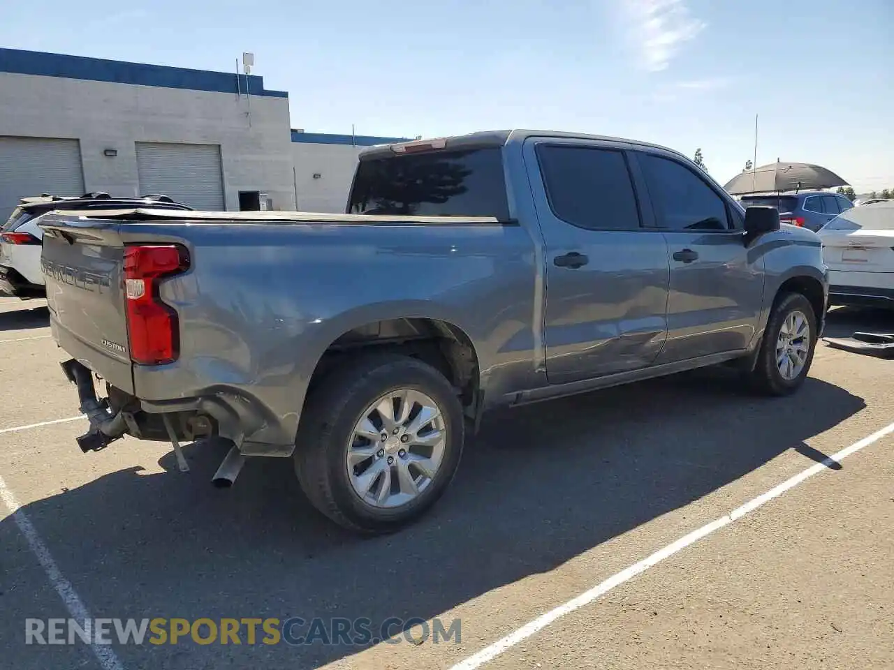 3 Photograph of a damaged car 1GCPWBEK4MZ216275 CHEVROLET SILVERADO 2021