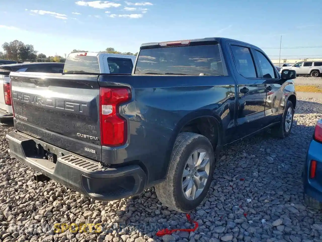 3 Photograph of a damaged car 1GCPWBEK5MZ250225 CHEVROLET SILVERADO 2021