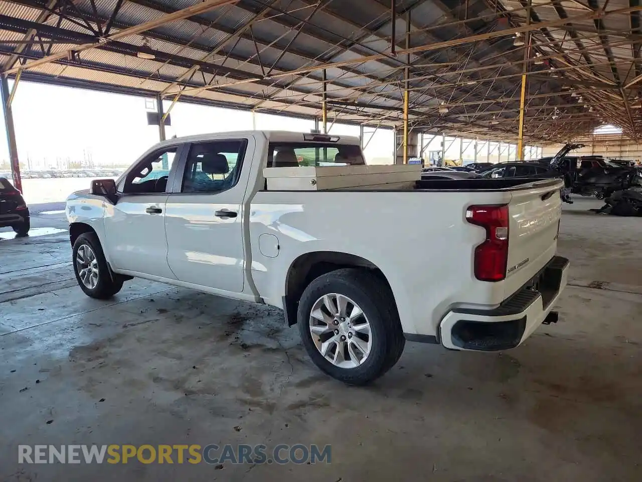 2 Photograph of a damaged car 1GCPWBEK6MZ390106 CHEVROLET SILVERADO 2021