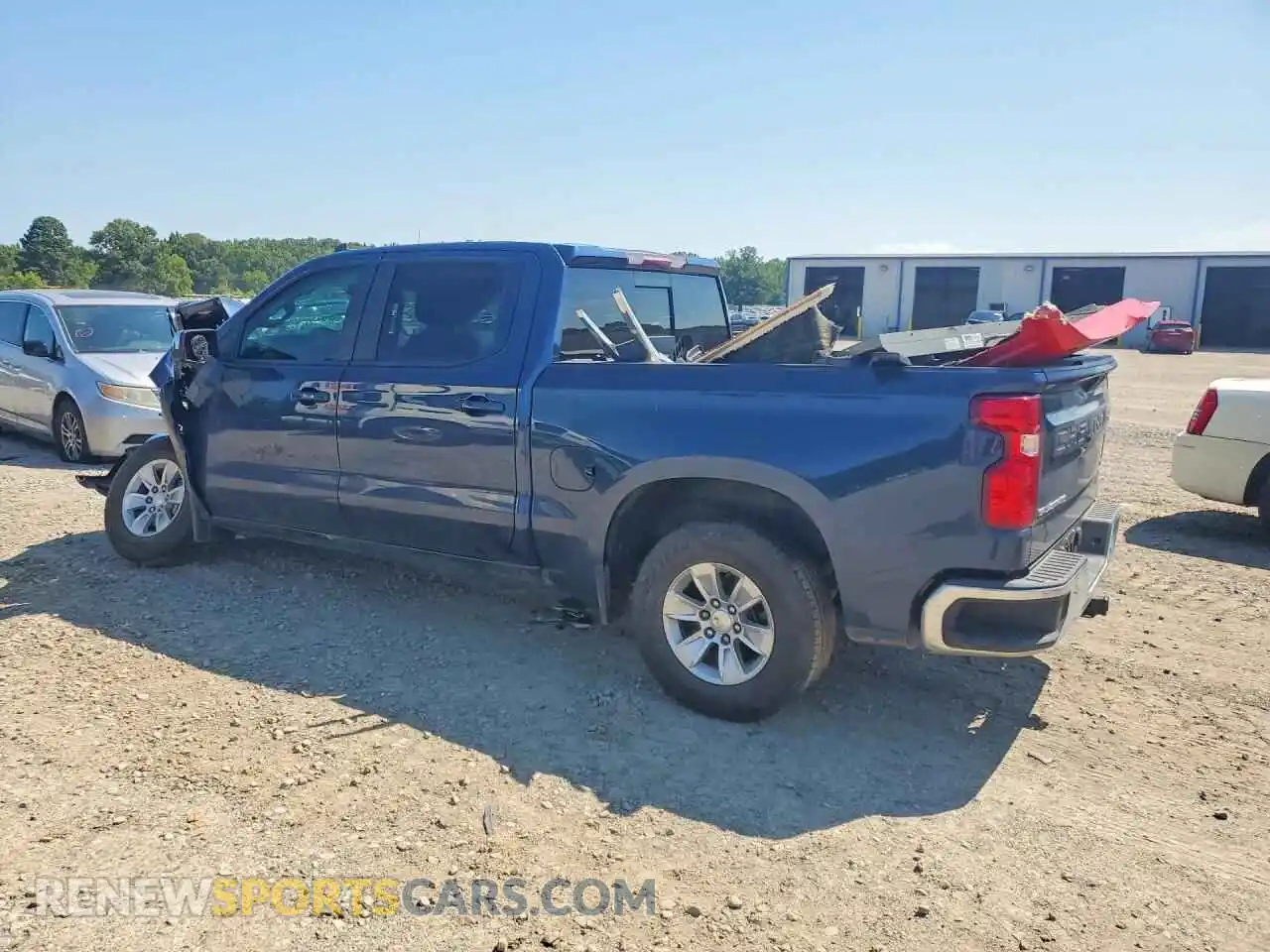2 Photograph of a damaged car 1GCPWCED3MZ249596 CHEVROLET SILVERADO 2021