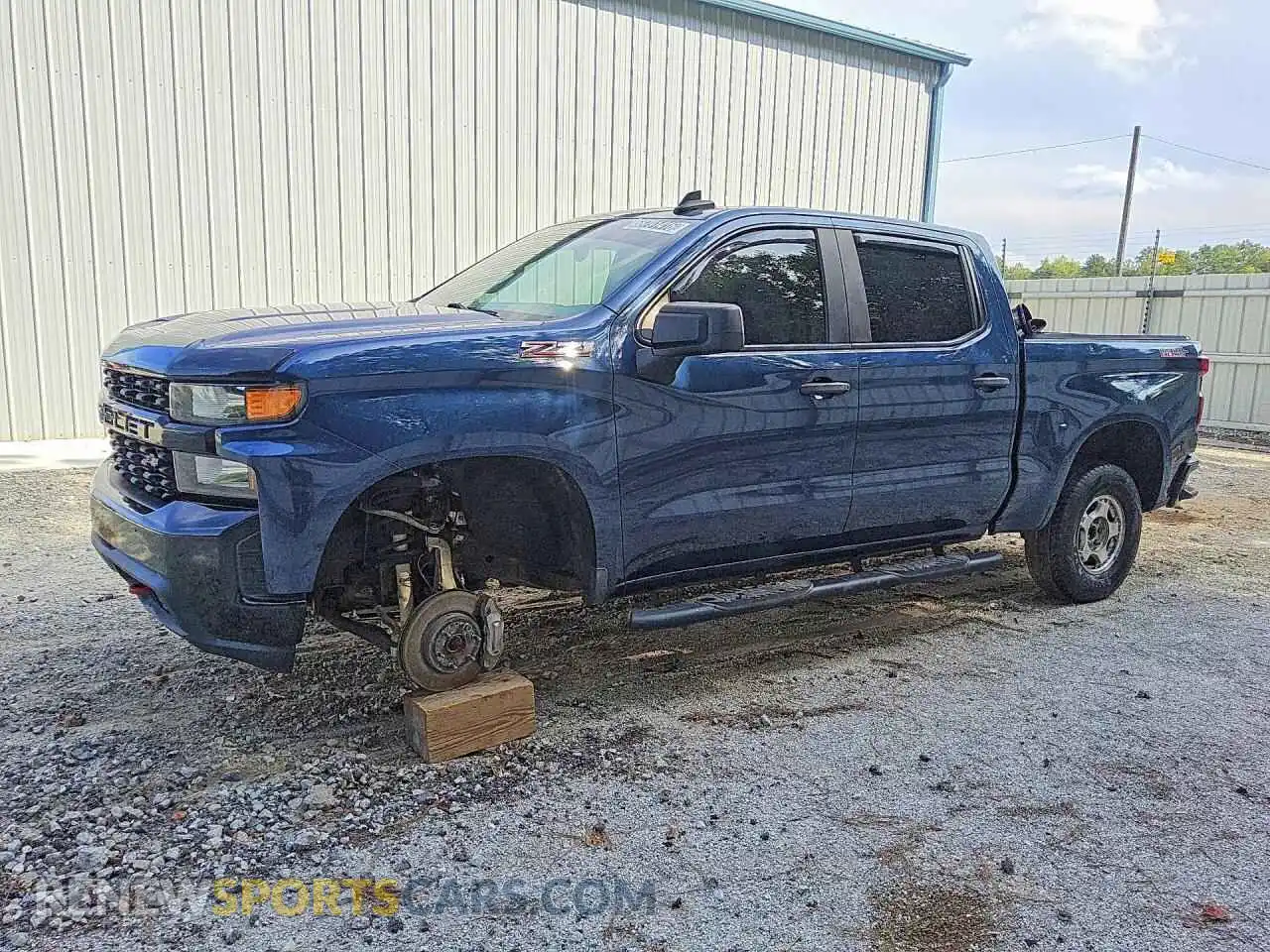 1 Photograph of a damaged car 1GCPYCEF4MZ159658 CHEVROLET SILVERADO 2021