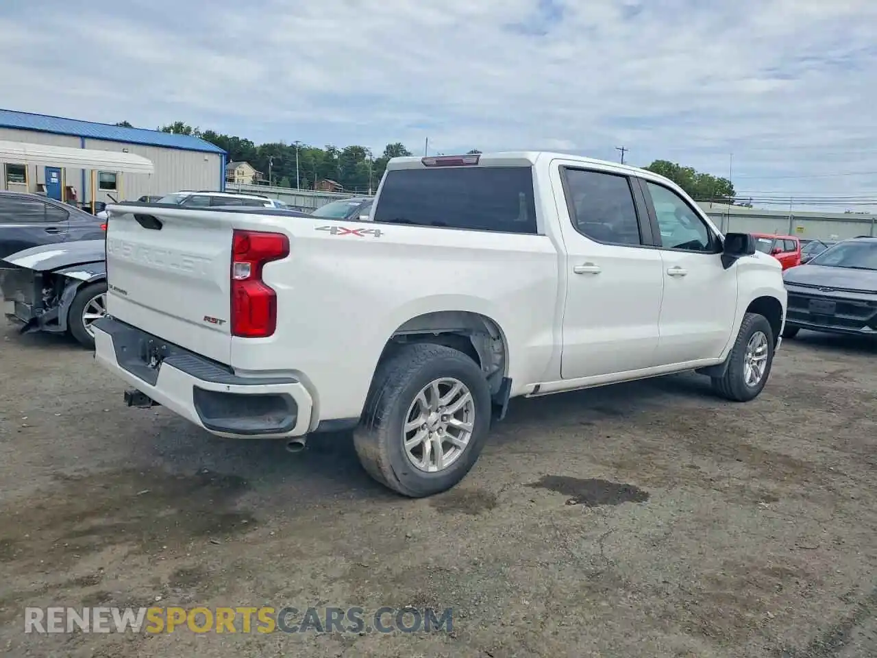 3 Photograph of a damaged car 1GCPYEEK0MZ413357 CHEVROLET SILVERADO 2021