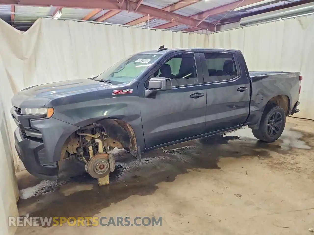 1 Photograph of a damaged car 1GCPYFED0MZ400888 CHEVROLET SILVERADO 2021