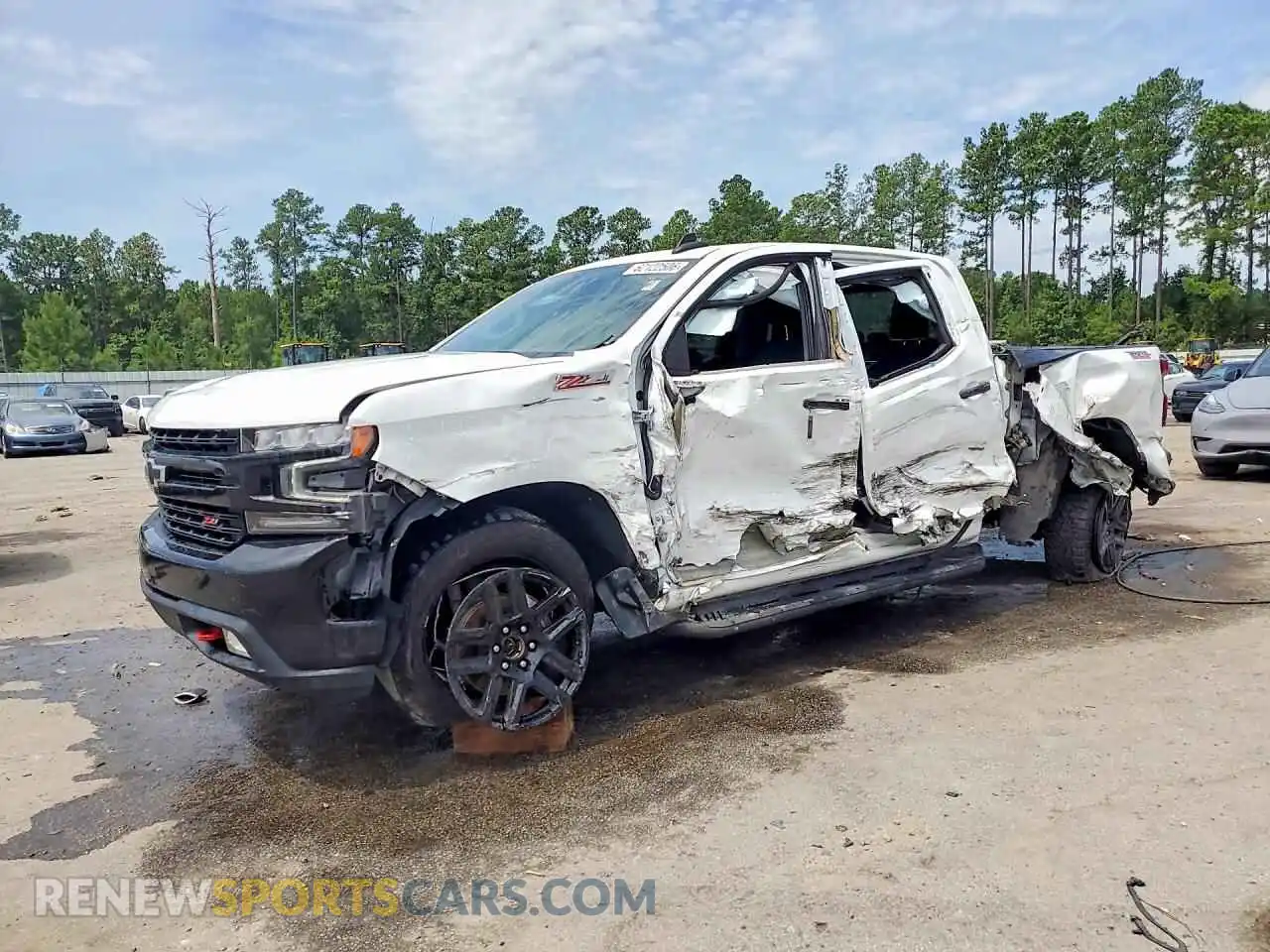 1 Photograph of a damaged car 1GCPYFED0MZ453591 CHEVROLET SILVERADO 2021