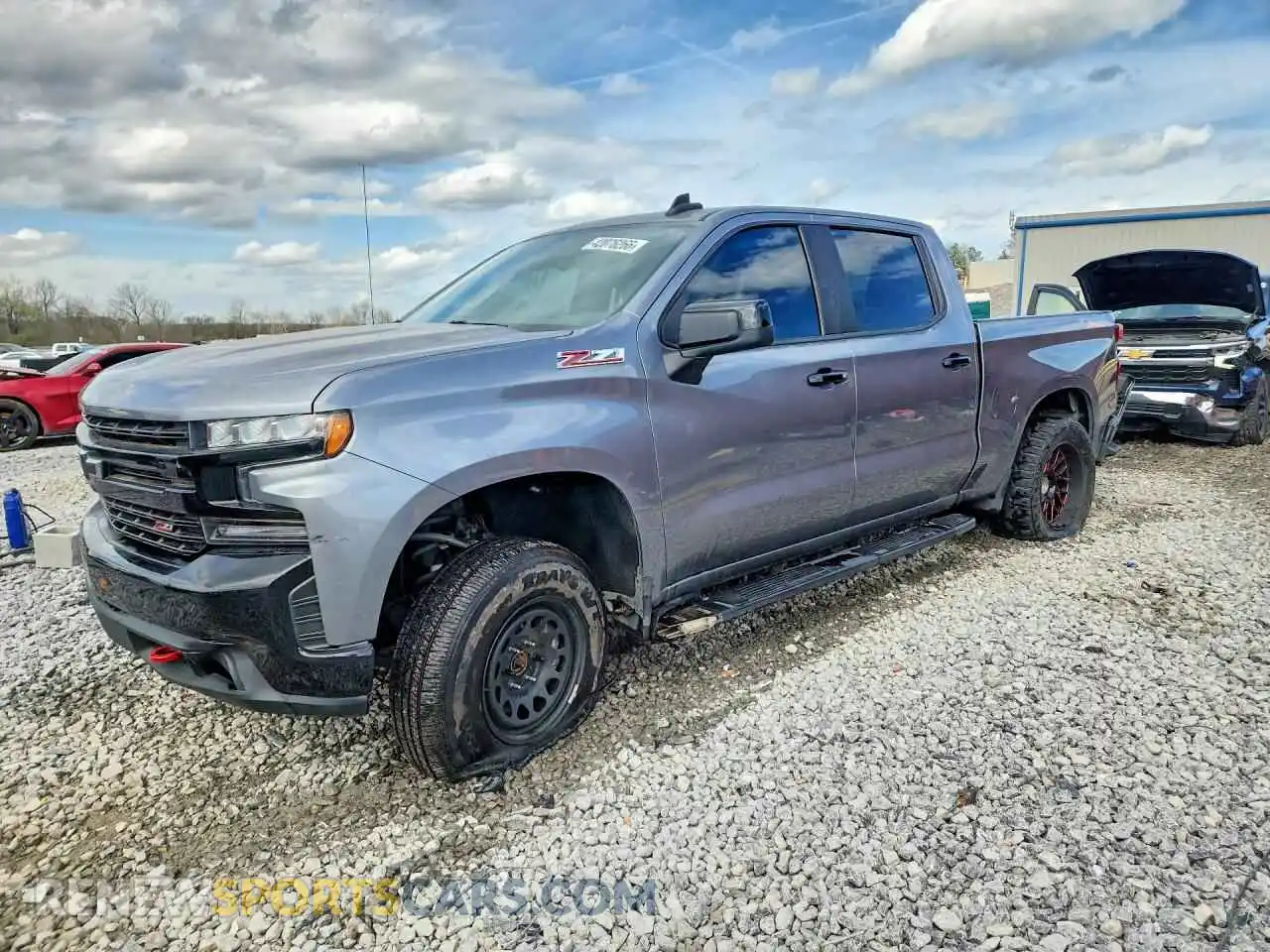 1 Photograph of a damaged car 1GCPYFED1MZ306518 CHEVROLET SILVERADO 2021