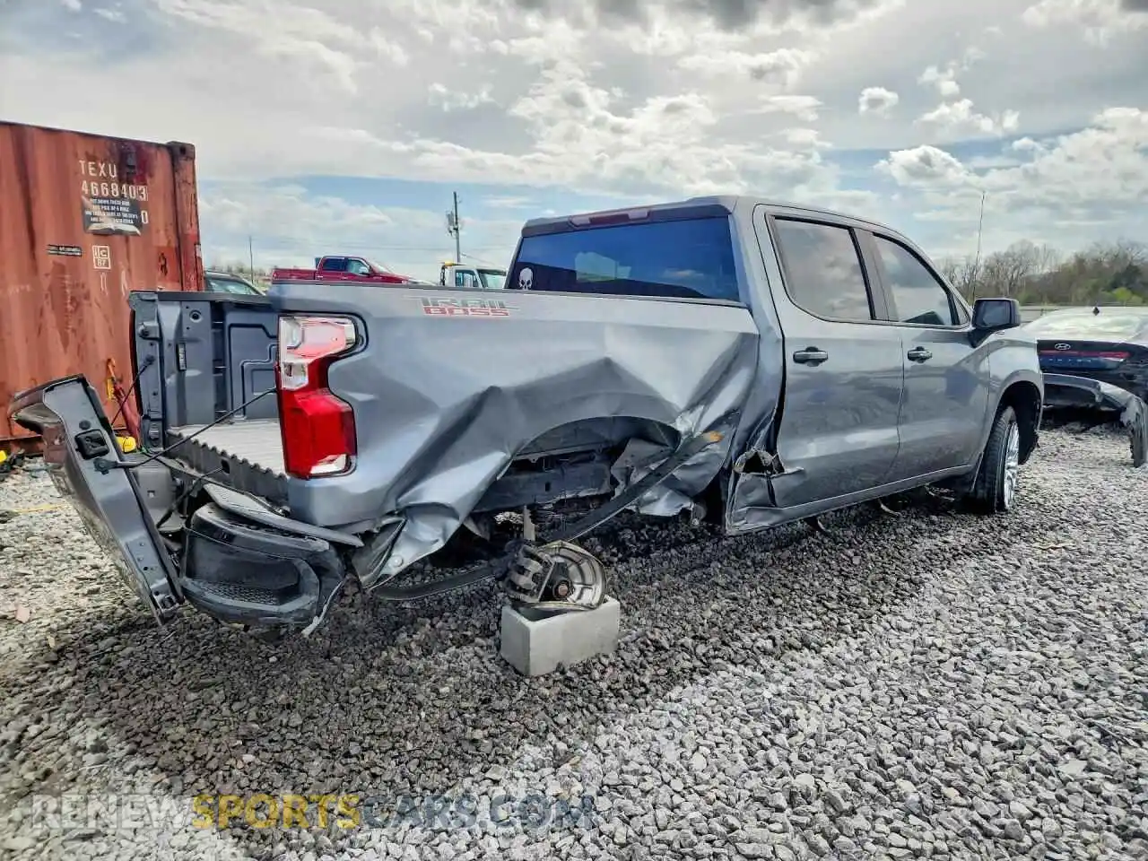 3 Photograph of a damaged car 1GCPYFED1MZ306518 CHEVROLET SILVERADO 2021