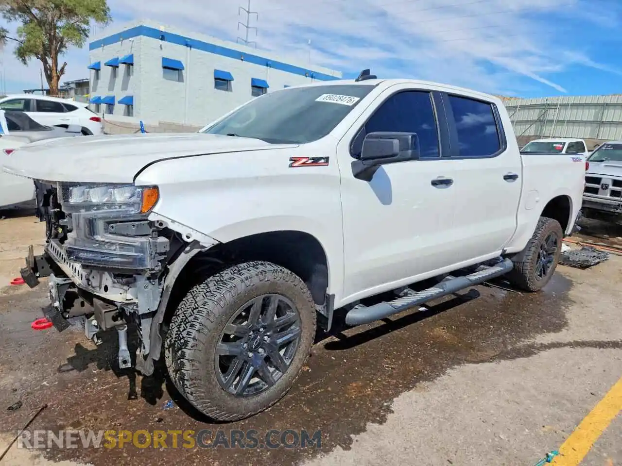 1 Photograph of a damaged car 1GCPYFED2MZ415151 CHEVROLET SILVERADO 2021