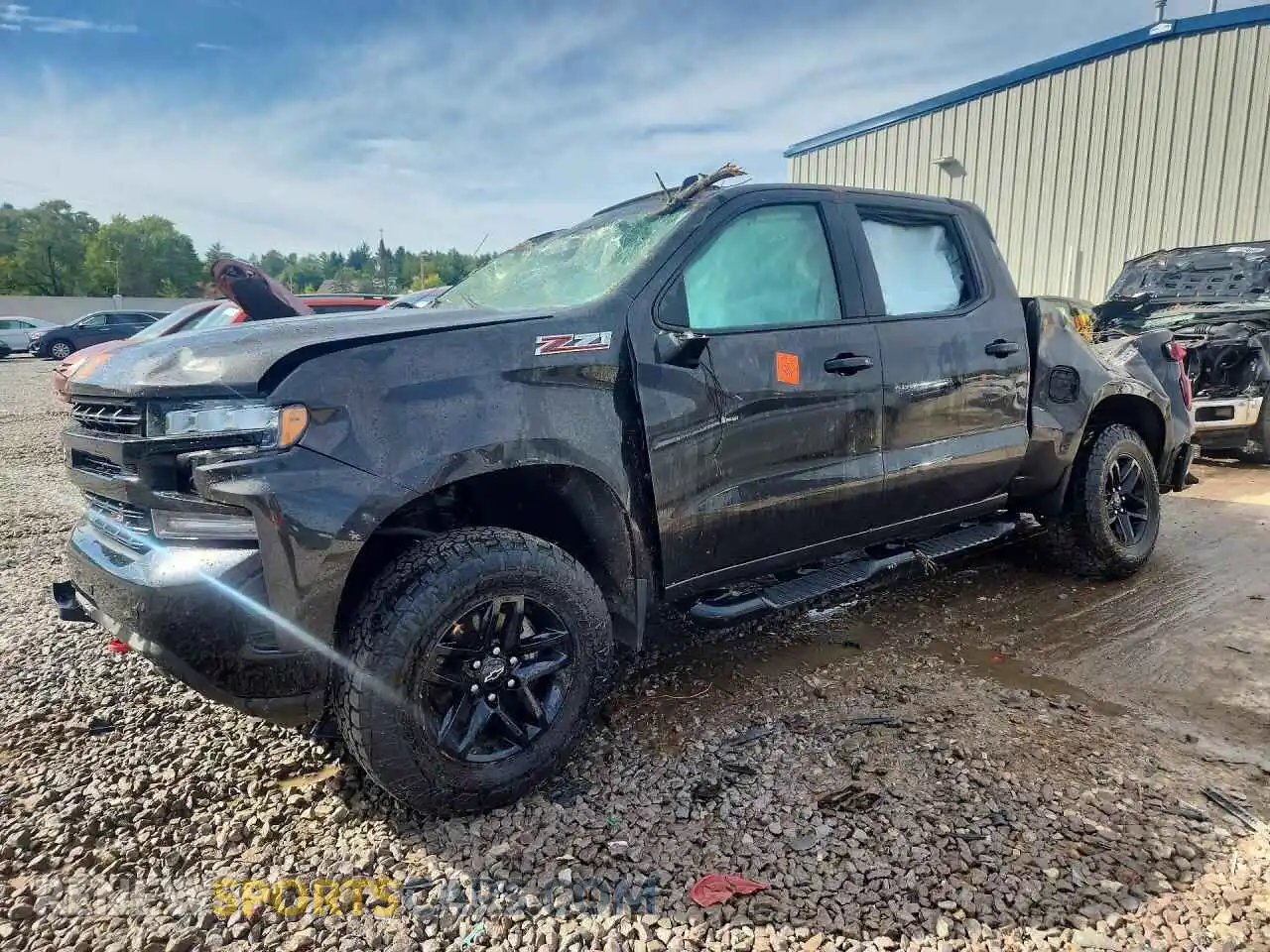 1 Photograph of a damaged car 1GCPYFED6MZ321998 CHEVROLET SILVERADO 2021