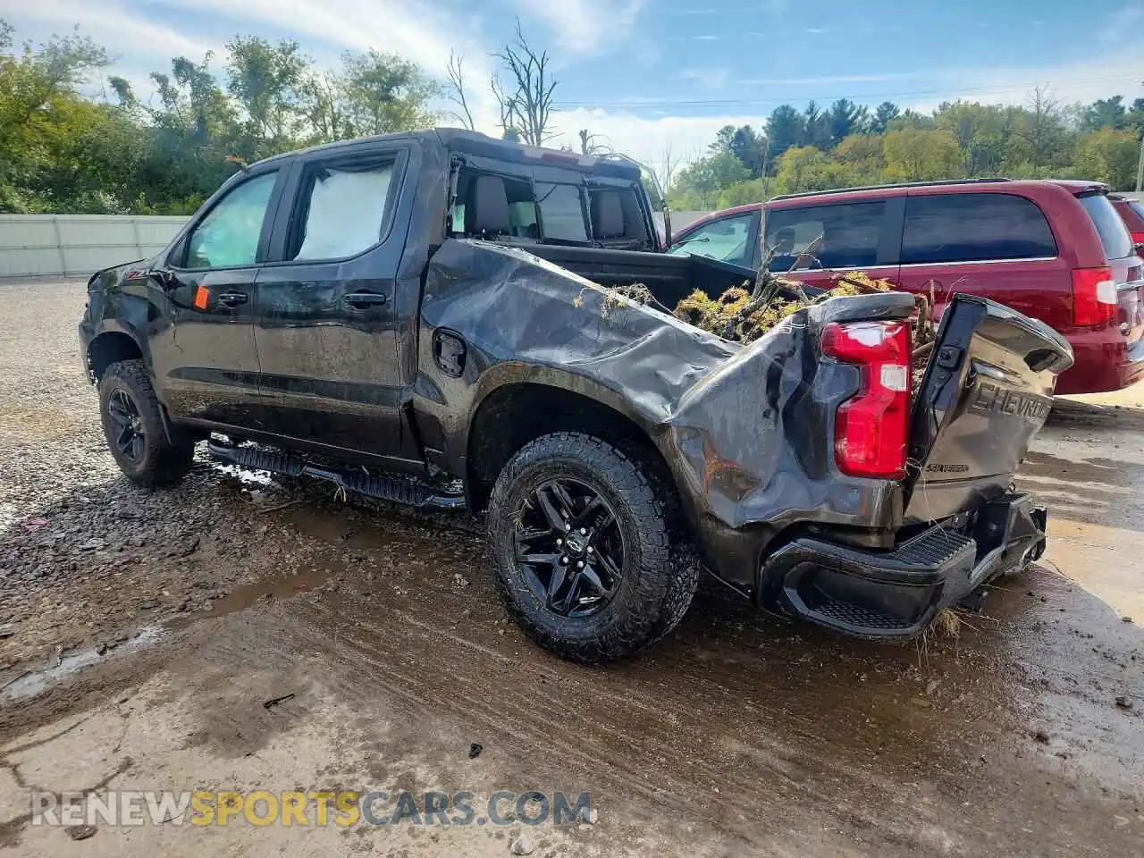 2 Photograph of a damaged car 1GCPYFED6MZ321998 CHEVROLET SILVERADO 2021