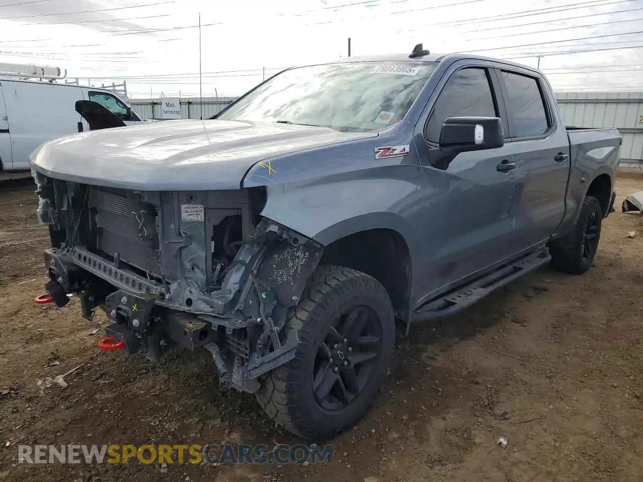 1 Photograph of a damaged car 1GCPYFED7MZ231372 CHEVROLET SILVERADO 2021