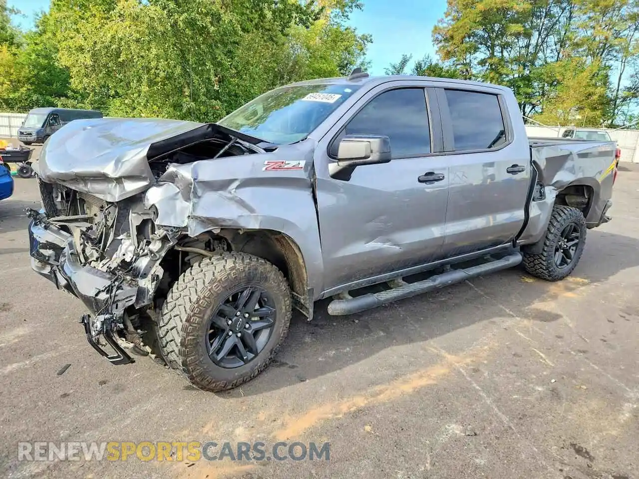 1 Photograph of a damaged car 1GCPYFED9MZ128776 CHEVROLET SILVERADO 2021
