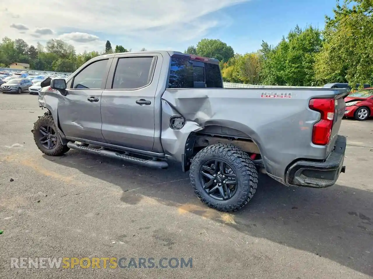 2 Photograph of a damaged car 1GCPYFED9MZ128776 CHEVROLET SILVERADO 2021