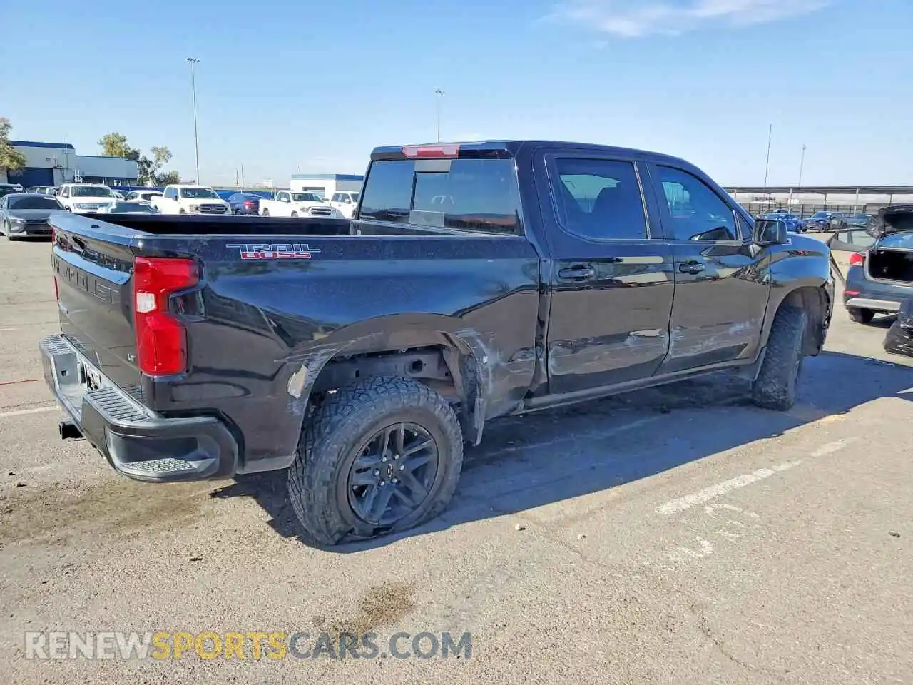 3 Photograph of a damaged car 1GCPYFEDXMZ123084 CHEVROLET SILVERADO 2021