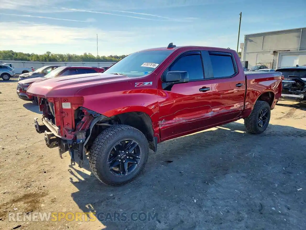 1 Photograph of a damaged car 1GCPYFEDXMZ252412 CHEVROLET SILVERADO 2021