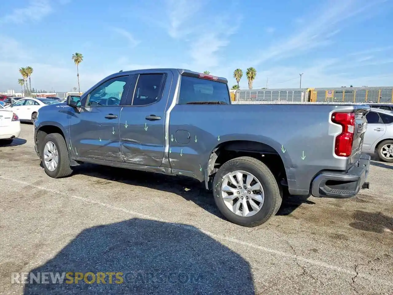 2 Photograph of a damaged car 1GCRWBEH7MZ120122 CHEVROLET SILVERADO 2021