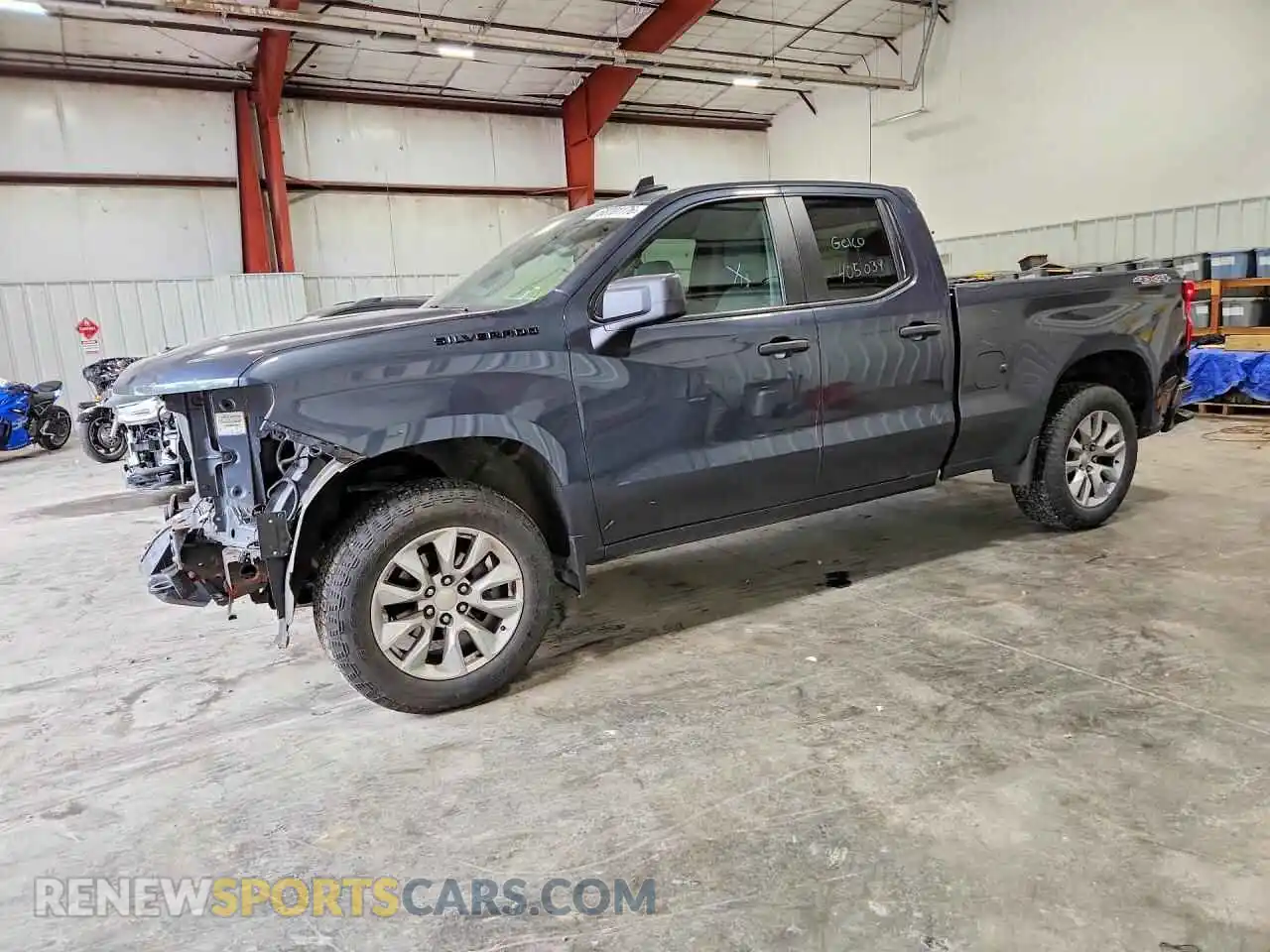 1 Photograph of a damaged car 1GCRYBEK2MZ369126 CHEVROLET SILVERADO 2021