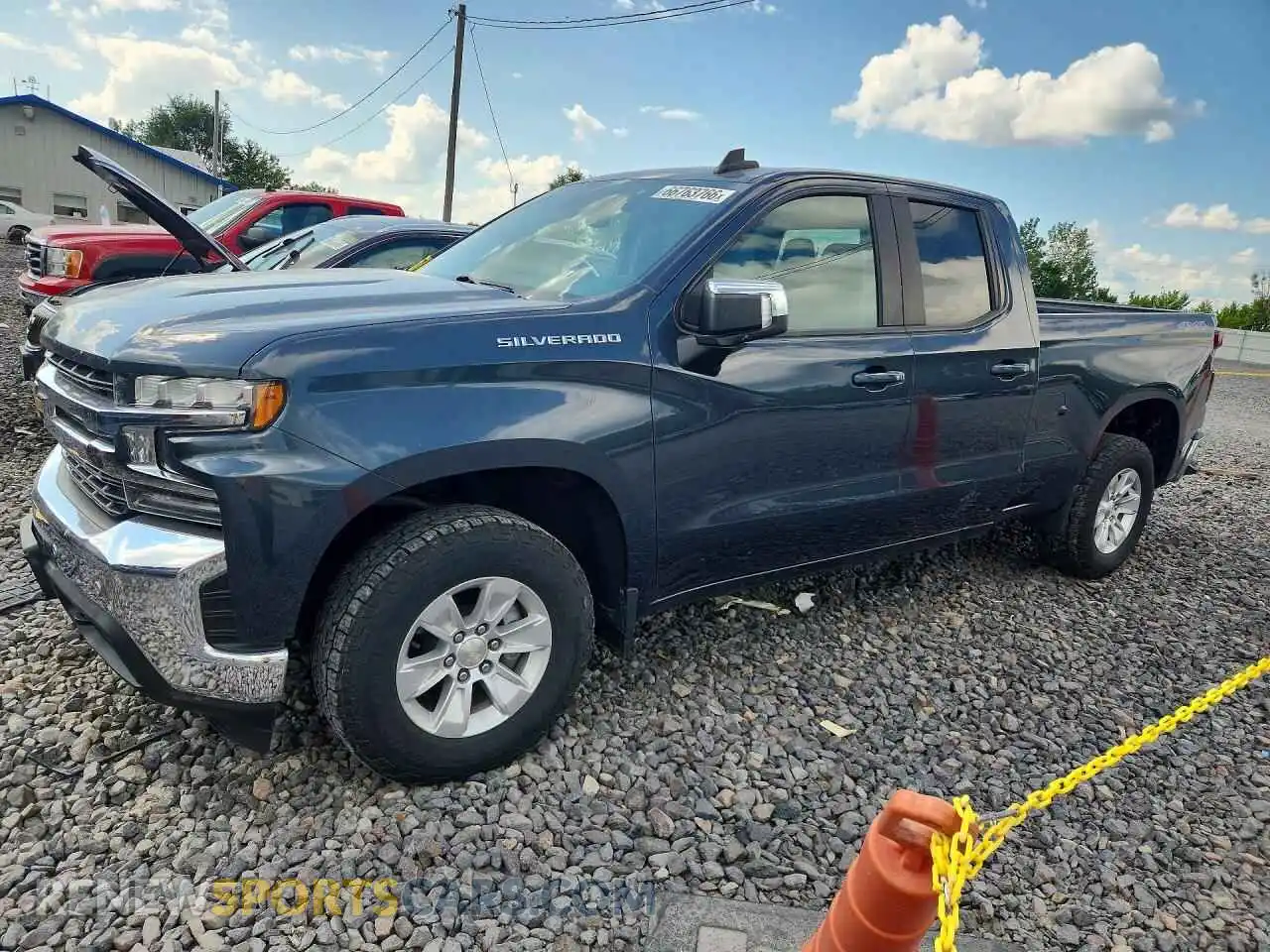 1 Photograph of a damaged car 1GCRYDEDXMZ354760 CHEVROLET SILVERADO 2021