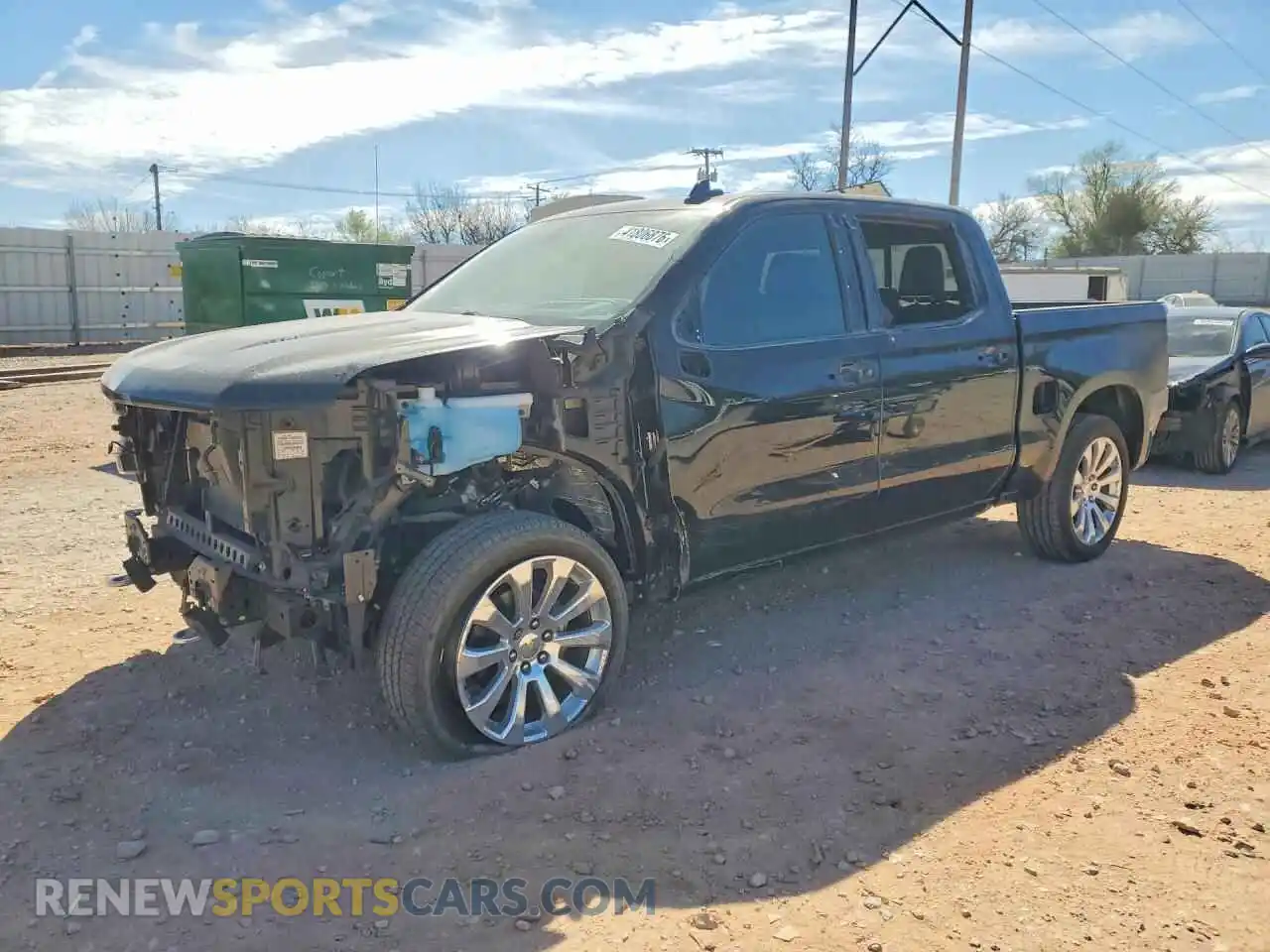 1 Photograph of a damaged car 1GCUYHEL0MZ299986 CHEVROLET SILVERADO 2021