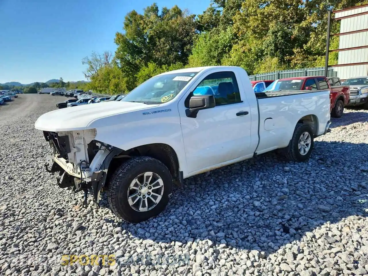 1 Photograph of a damaged car 3GCNWAEF1MG252624 CHEVROLET SILVERADO 2021