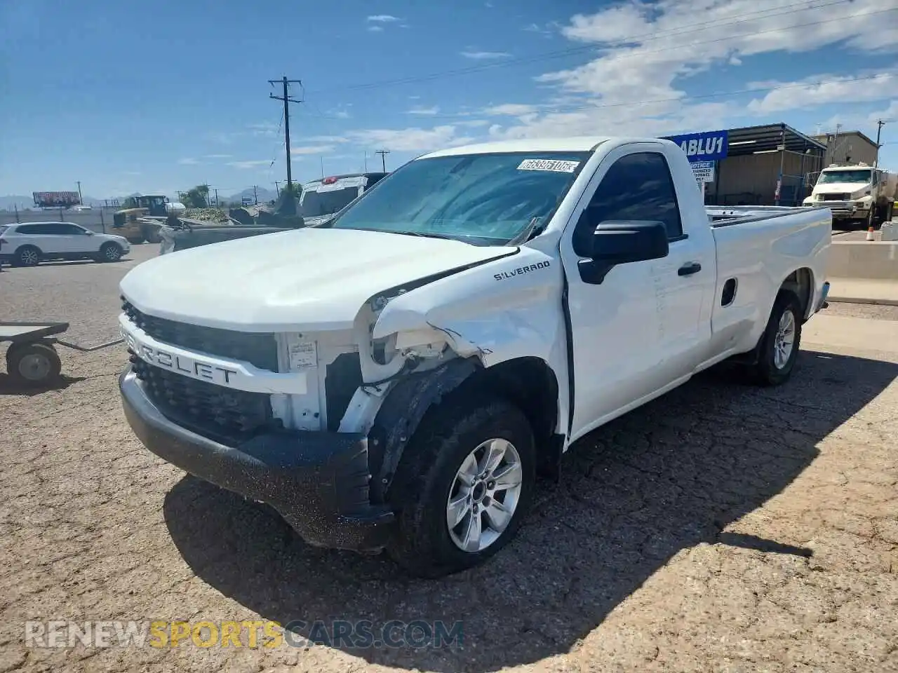 1 Photograph of a damaged car 3GCNWAEF8MG320174 CHEVROLET SILVERADO 2021