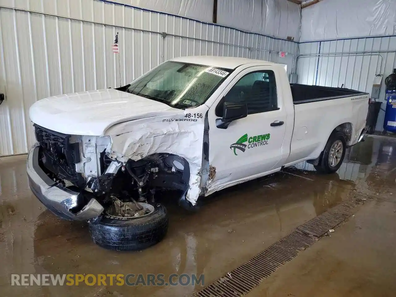 1 Photograph of a damaged car 3GCNWAEF8MG357287 CHEVROLET SILVERADO 2021
