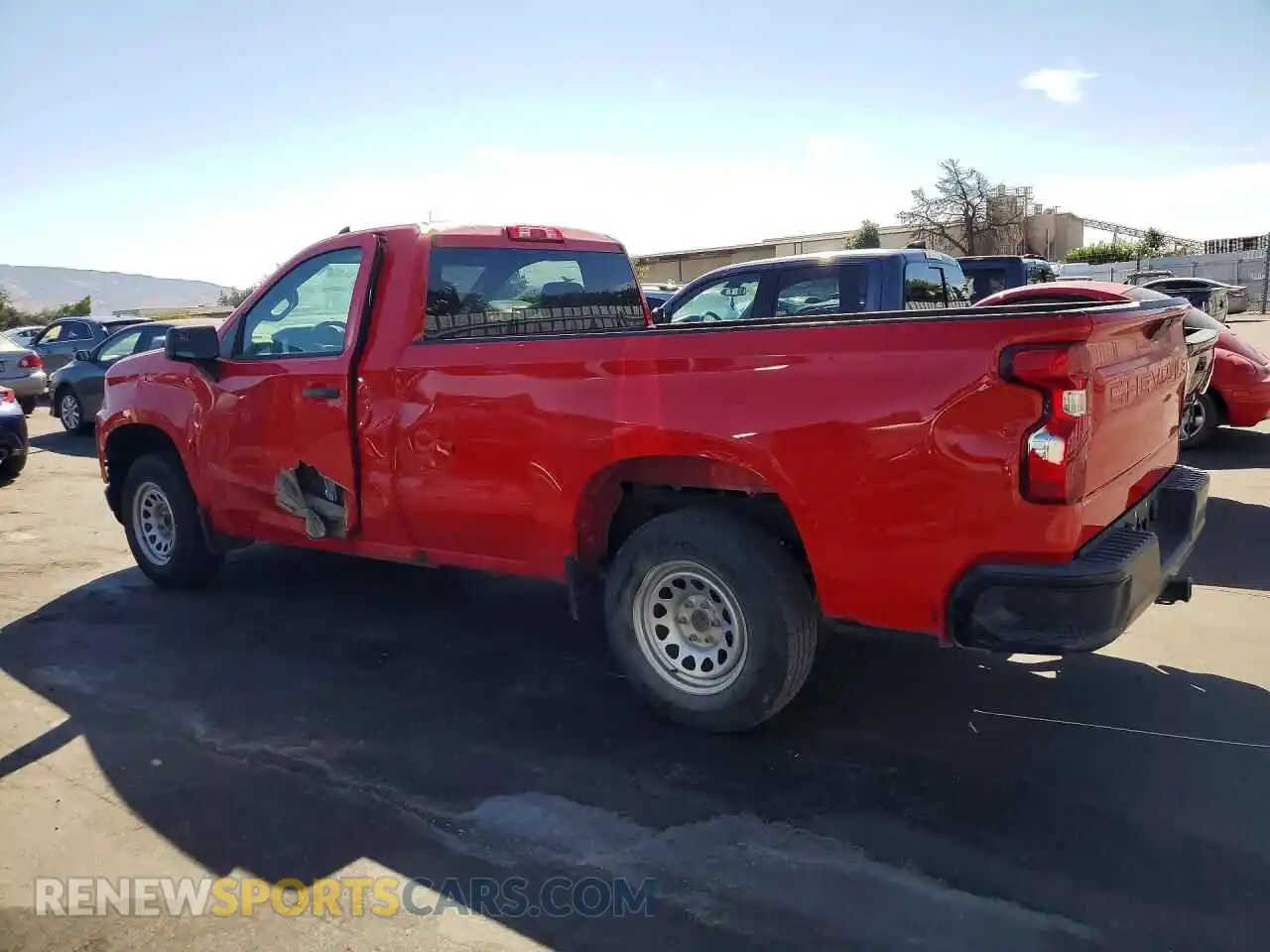 2 Photograph of a damaged car 3GCNWAEH9MG305071 CHEVROLET SILVERADO 2021