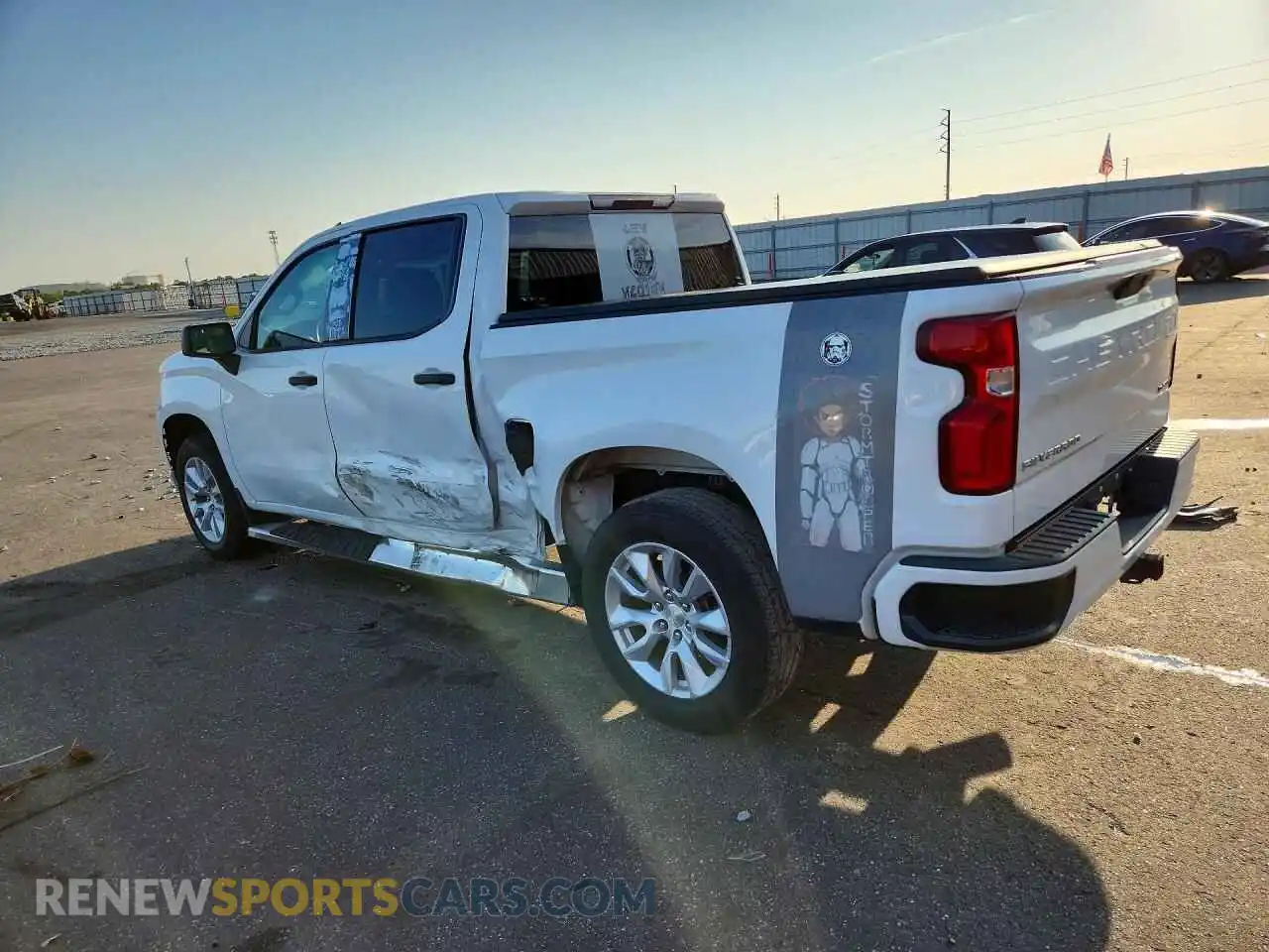 2 Photograph of a damaged car 3GCPWBEK3MG344894 CHEVROLET SILVERADO 2021