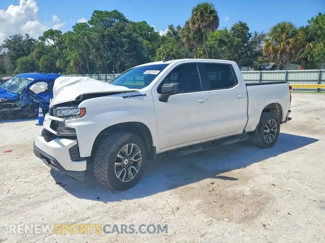 1 Photograph of a damaged car 3GCPWDED8MG196044 CHEVROLET SILVERADO 2021