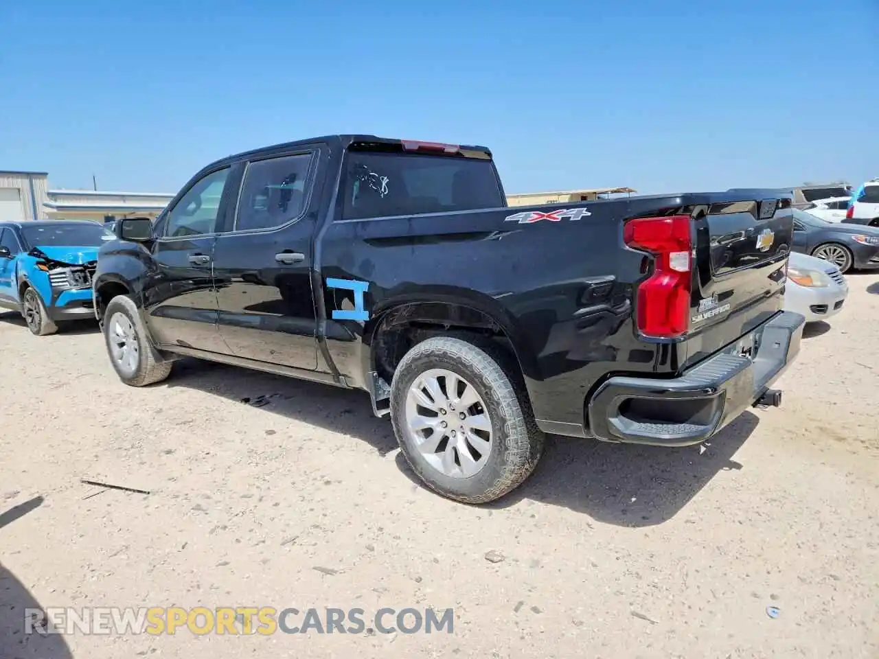 2 Photograph of a damaged car 3GCPYBEK0MG430562 CHEVROLET SILVERADO 2021