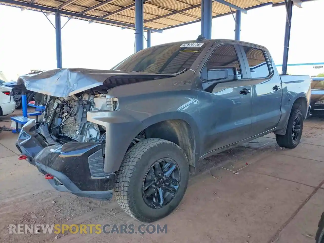 1 Photograph of a damaged car 3GCPYFED2MG286568 CHEVROLET SILVERADO 2021