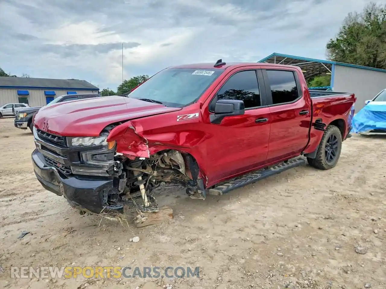 1 Photograph of a damaged car 3GCPYFED9MG447692 CHEVROLET SILVERADO 2021