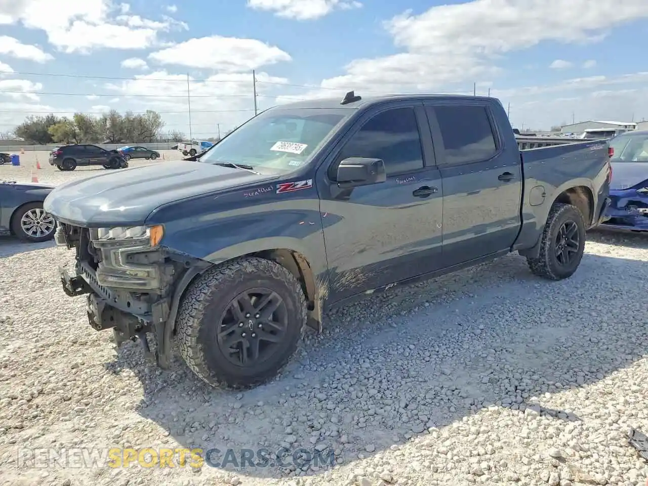1 Photograph of a damaged car 3GCPYFEDXMG105099 CHEVROLET SILVERADO 2021
