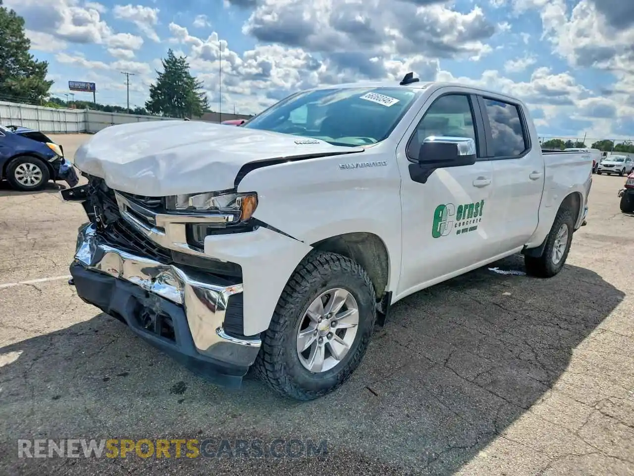 1 Photograph of a damaged car 3GCUYDET4MG344744 CHEVROLET SILVERADO 2021