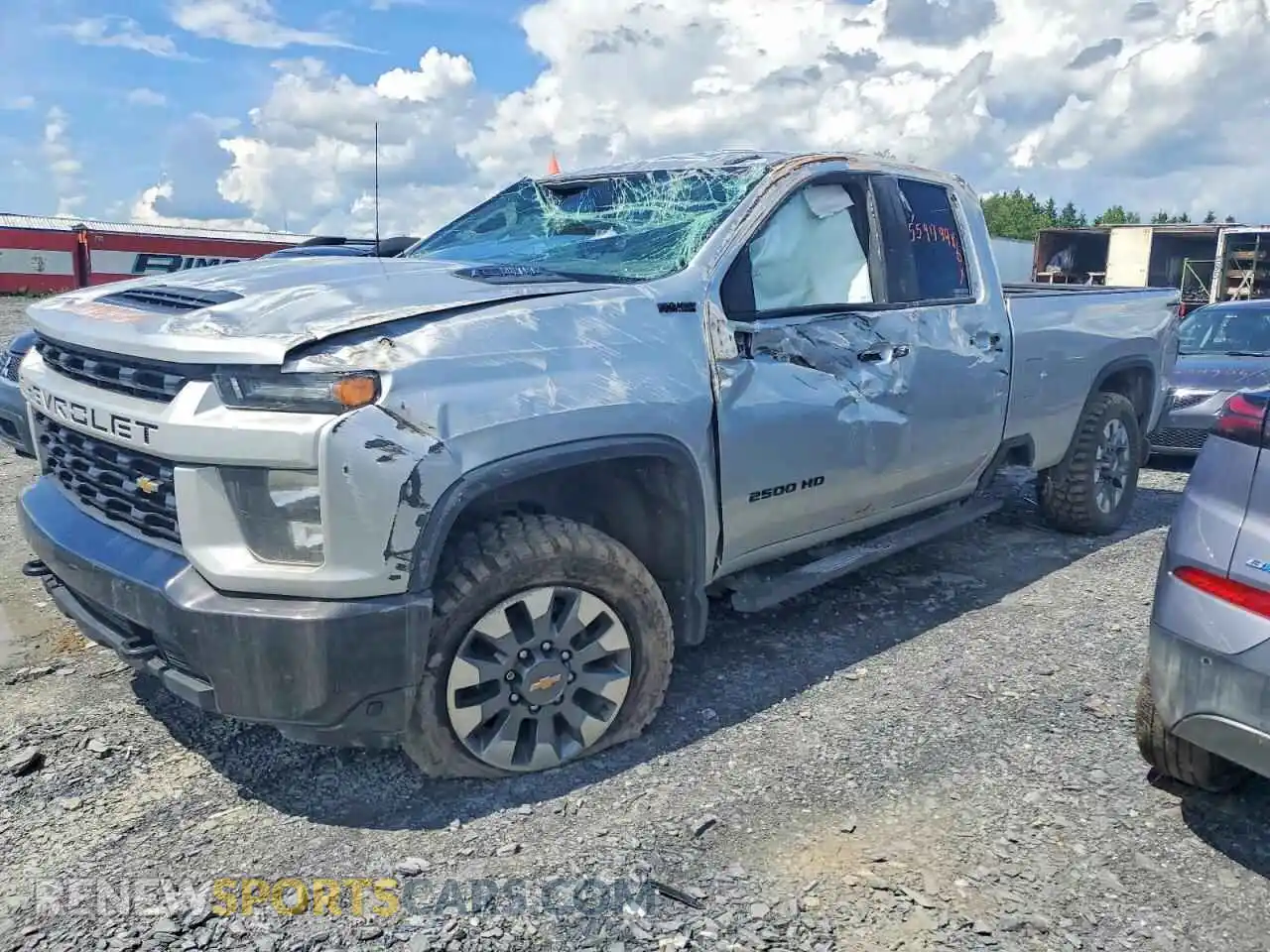 1 Photograph of a damaged car 1GC2YMEYXNF228471 CHEVROLET SILVERADO 2022