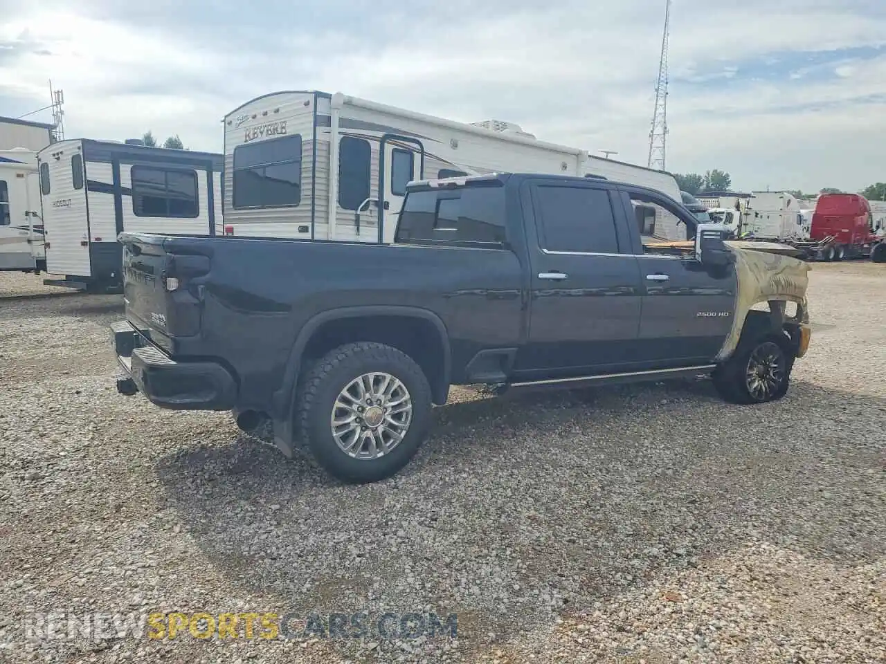 3 Photograph of a damaged car 1GC4YREY0NF124321 CHEVROLET SILVERADO 2022