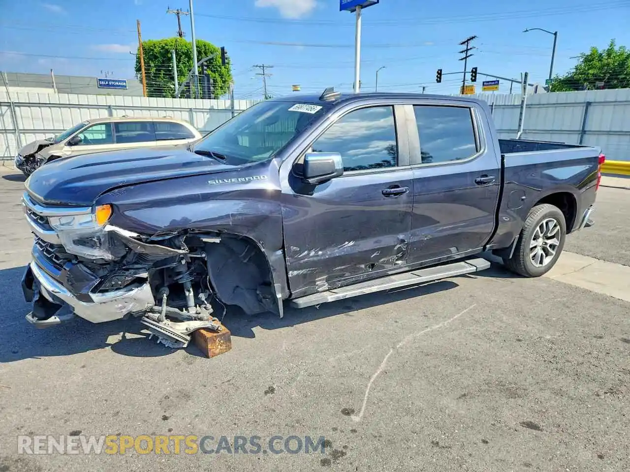 1 Photograph of a damaged car 1GCPACED4NZ618563 CHEVROLET SILVERADO 2022
