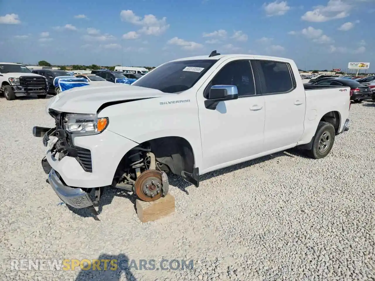 1 Photograph of a damaged car 1GCPDKEK8NZ631221 CHEVROLET SILVERADO 2022