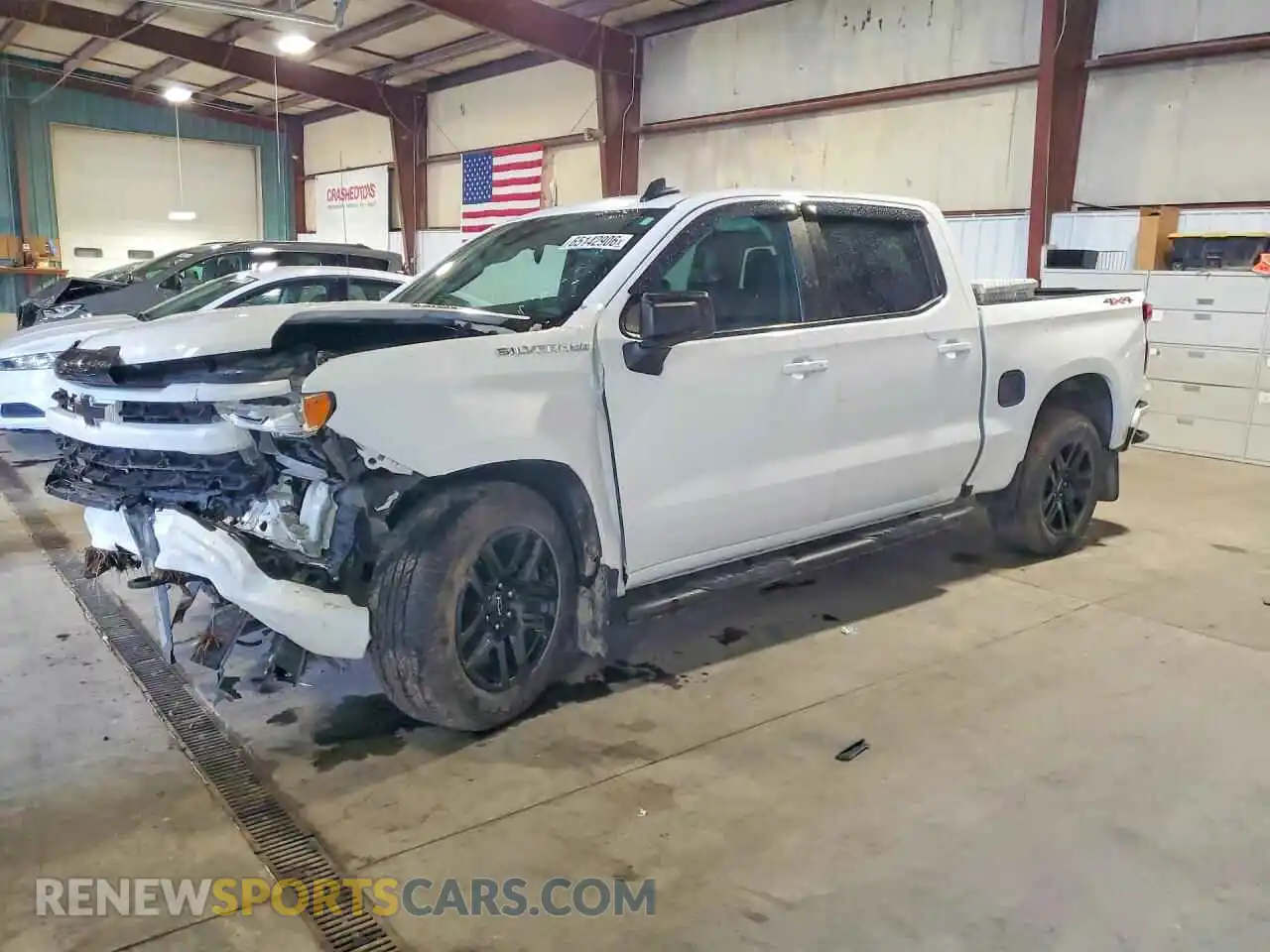 1 Photograph of a damaged car 3GCUDEET1NG588144 CHEVROLET SILVERADO 2022