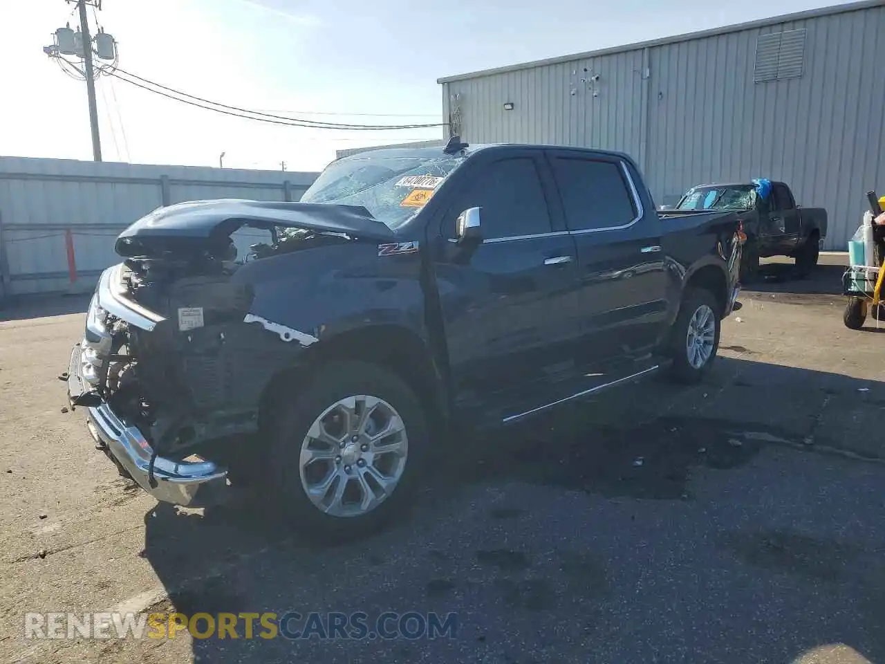 1 Photograph of a damaged car 3GCUDGED3NG651152 CHEVROLET SILVERADO 2022