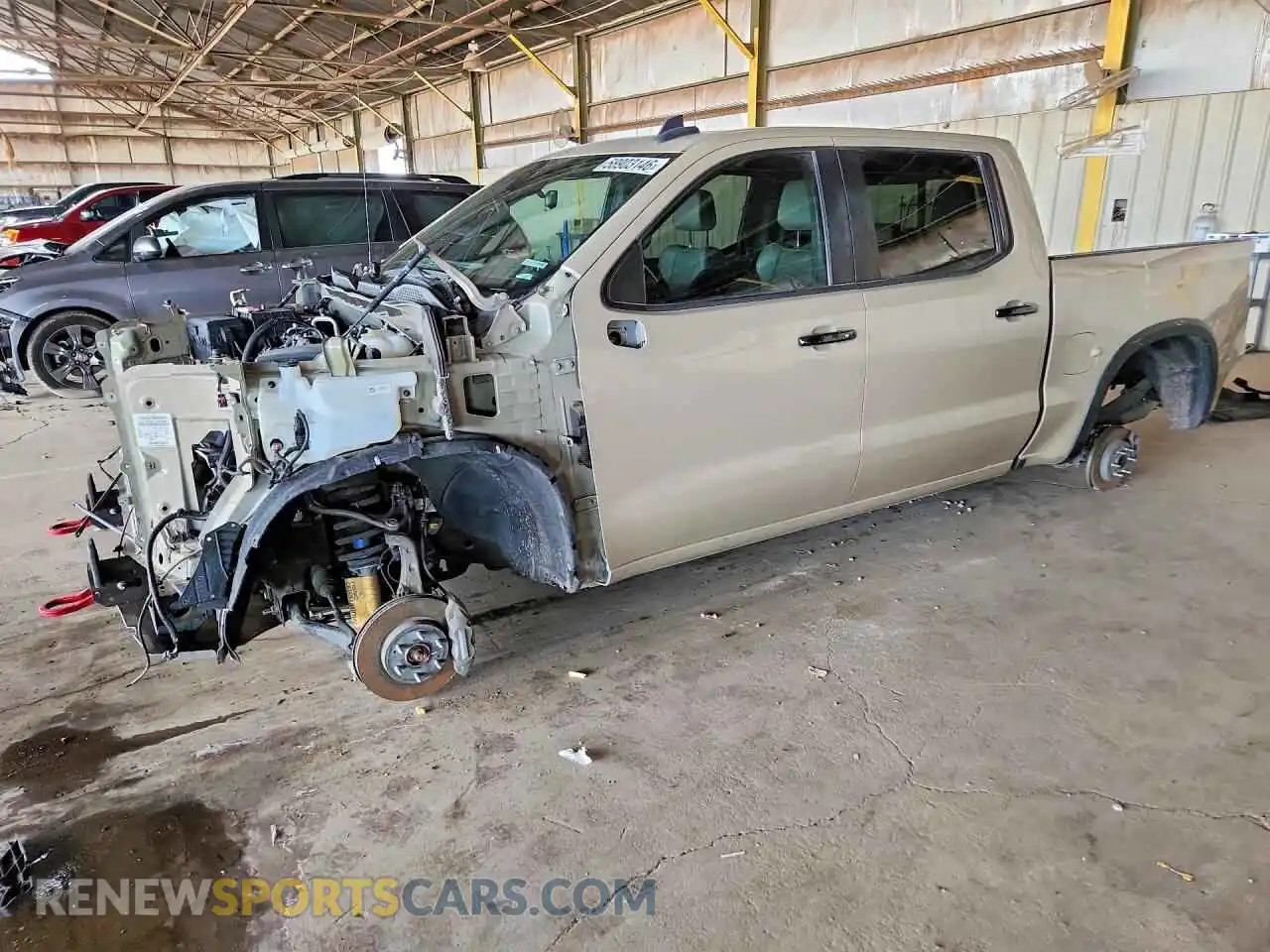 1 Photograph of a damaged car 3GCUDHEL3NG598725 CHEVROLET SILVERADO 2022