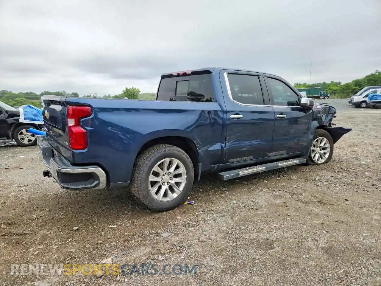 3 Photograph of a damaged car 3GCUYGEL7NG168582 CHEVROLET SILVERADO 2022