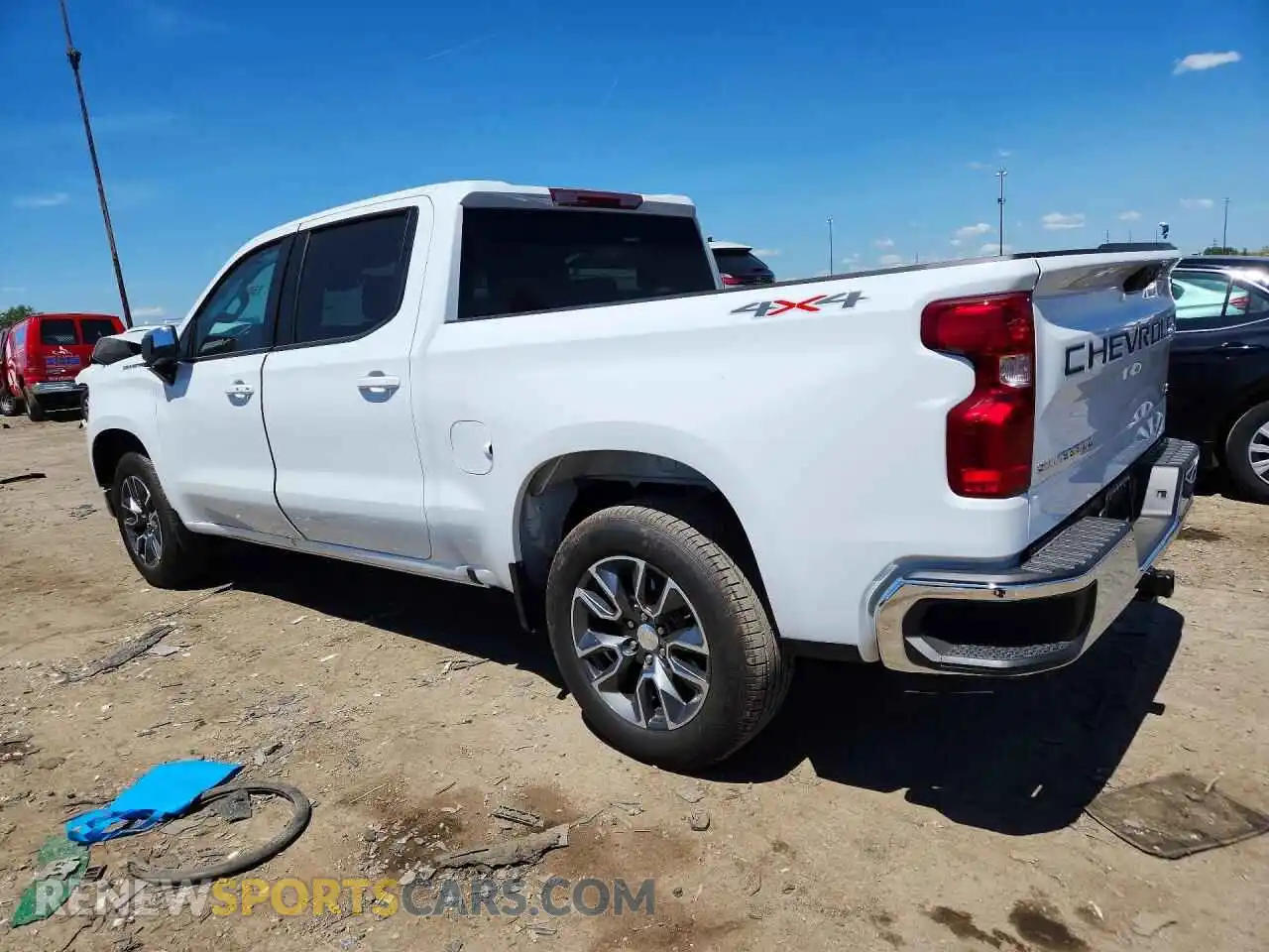 2 fotografías del automóvil dañado 1GCPDKEK4PZ287681 CHEVROLET SILVERADO 2023