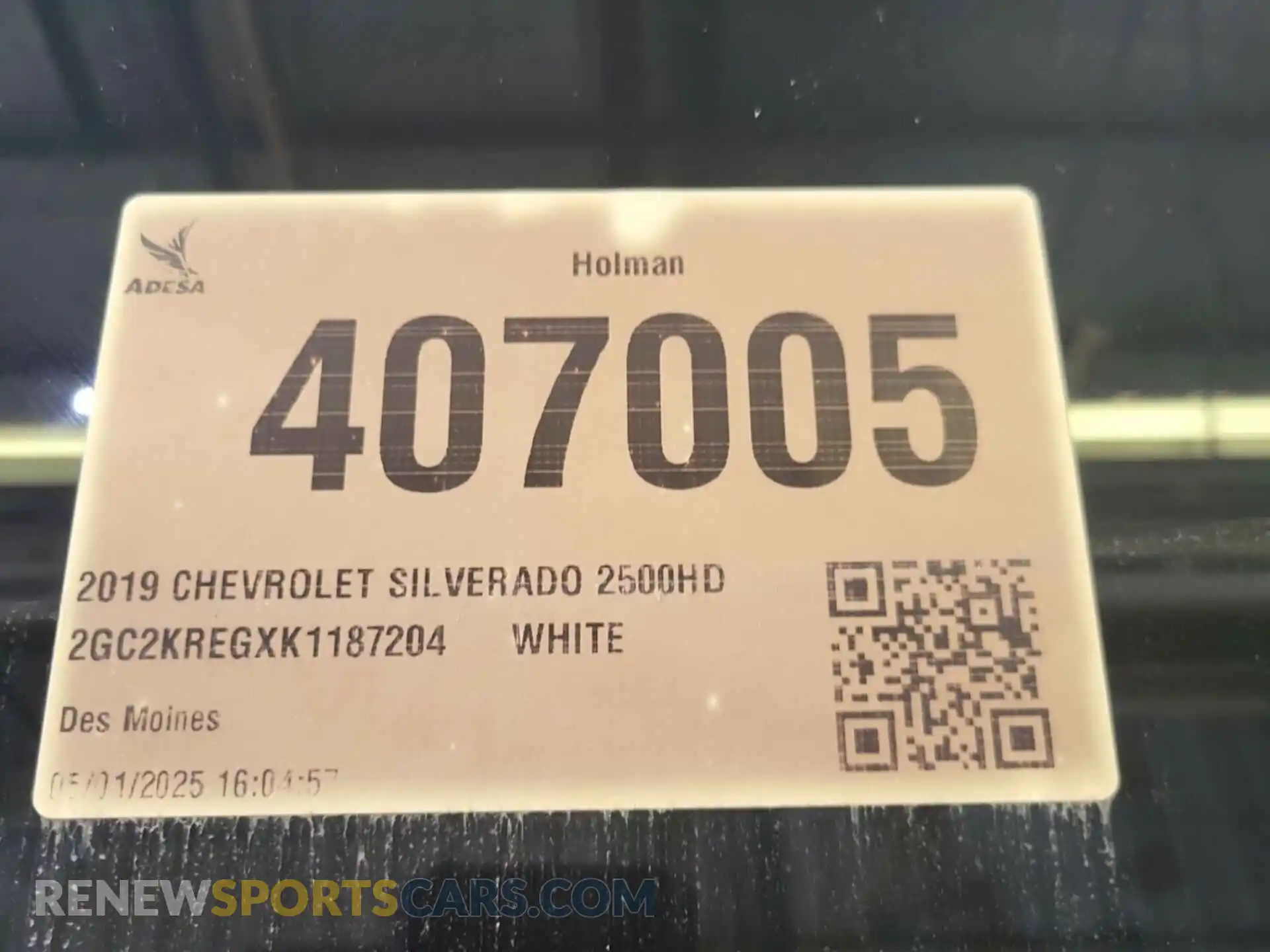 1 Фотография поврежденного автомобиля 2GC2KREGXK1187204 CHEVROLET SILVERADO 2500HD 2019