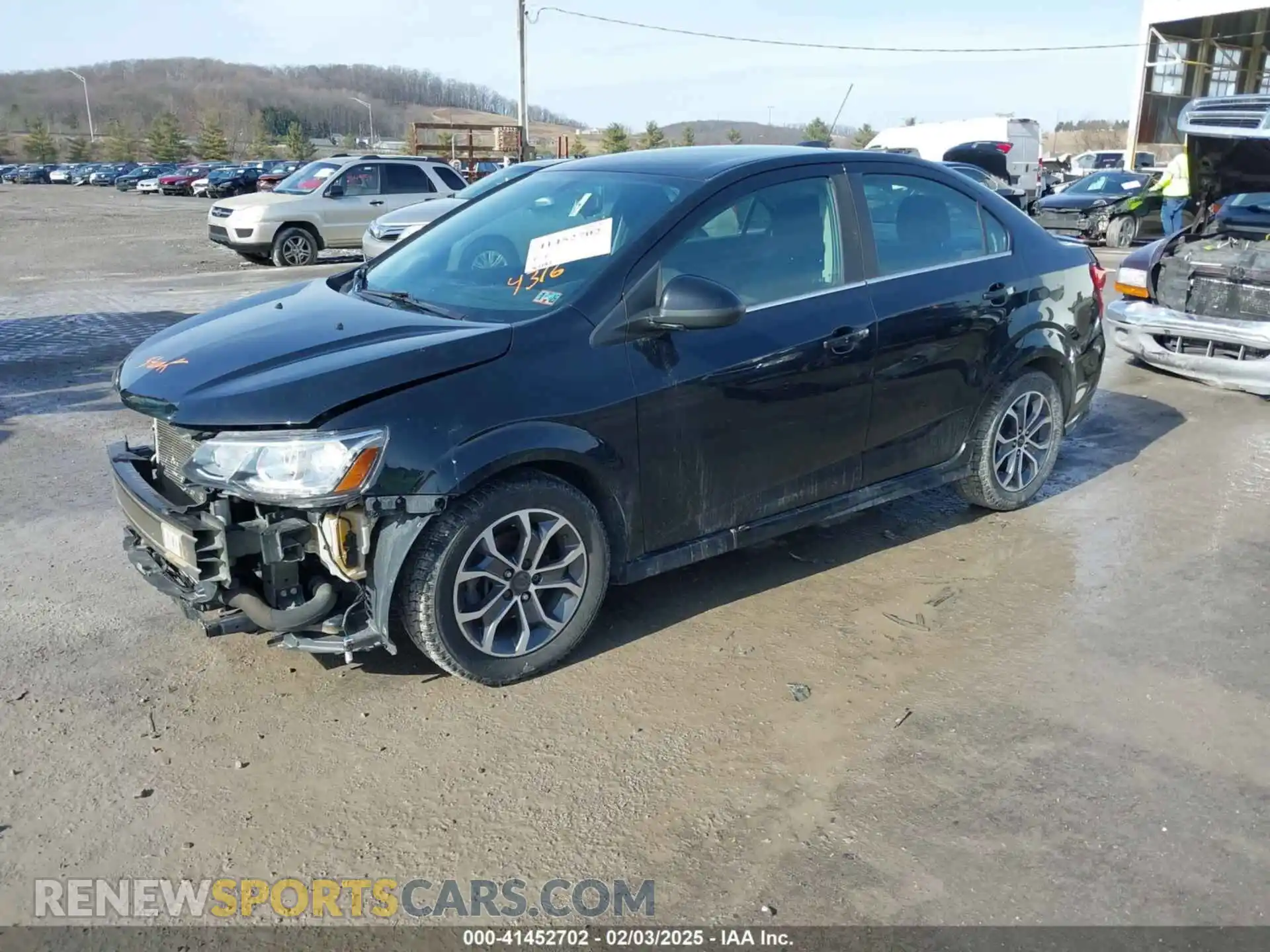 2 Photograph of a damaged car 1G1JD5SB7L4144316 CHEVROLET SONIC 2020