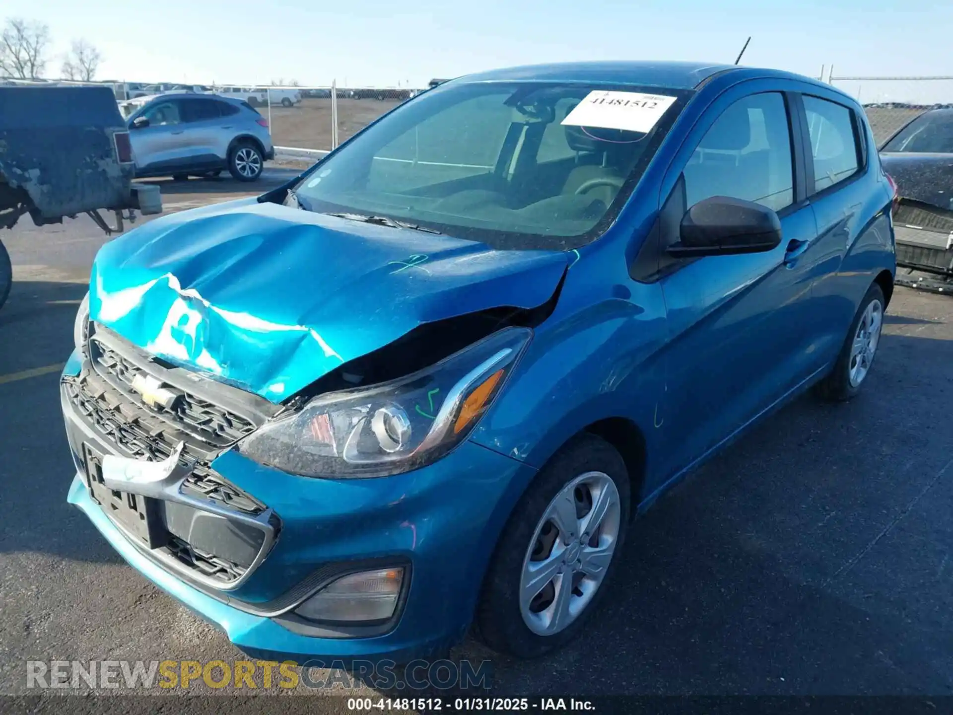 2 Photograph of a damaged car KL8CB6SA8LC404336 CHEVROLET SPARK 2020