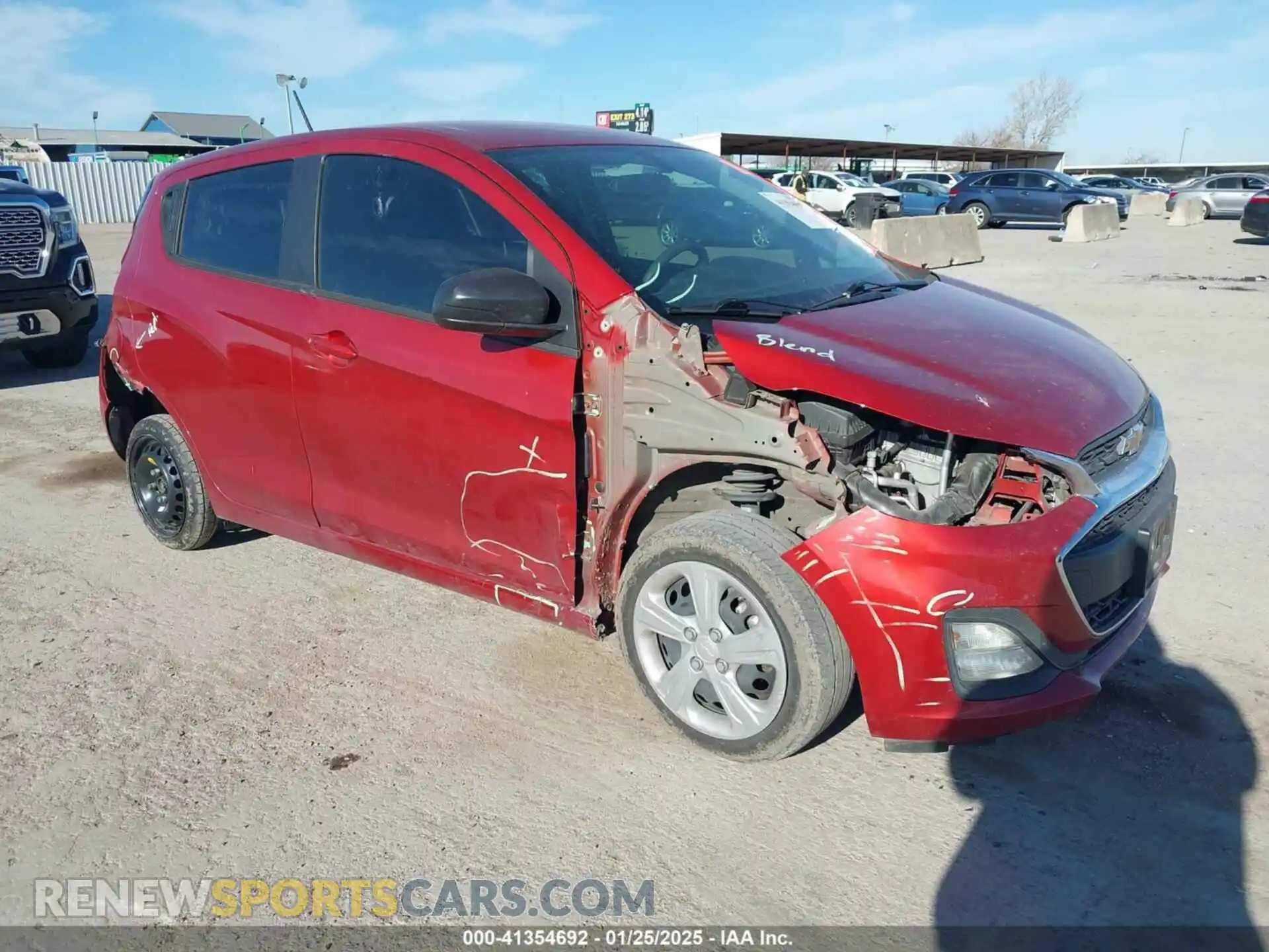 1 Photograph of a damaged car KL8CB6SA7MC712938 CHEVROLET SPARK 2021