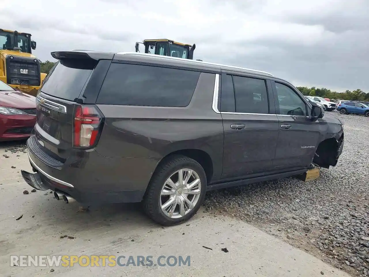 3 fotografías del automóvil dañado 1GNSCGKL5MR151229 CHEVROLET SUBURBAN 2021