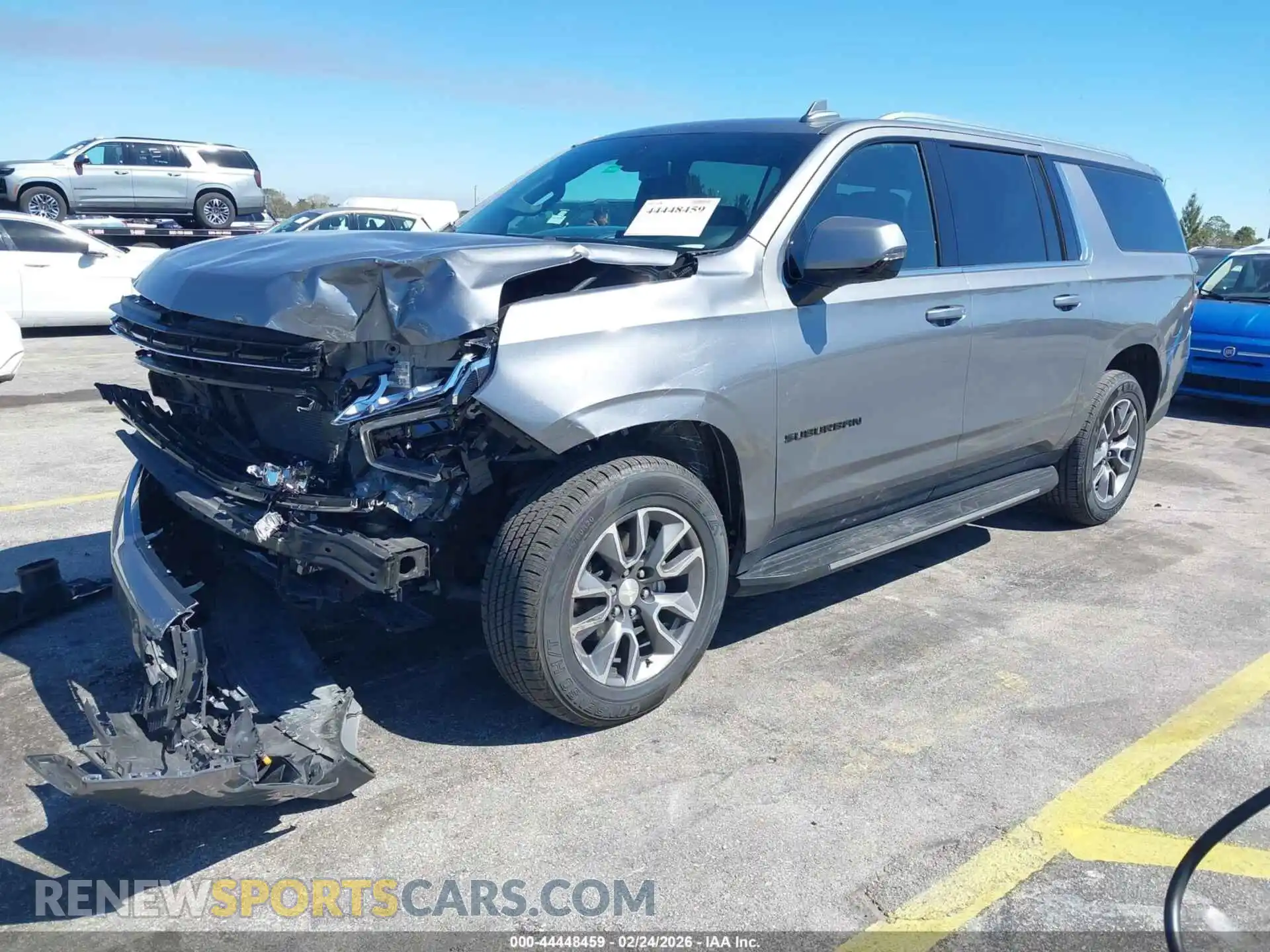 2 Фотография поврежденного автомобиля 1GNSCCKD2NR302725 CHEVROLET SUBURBAN 2022