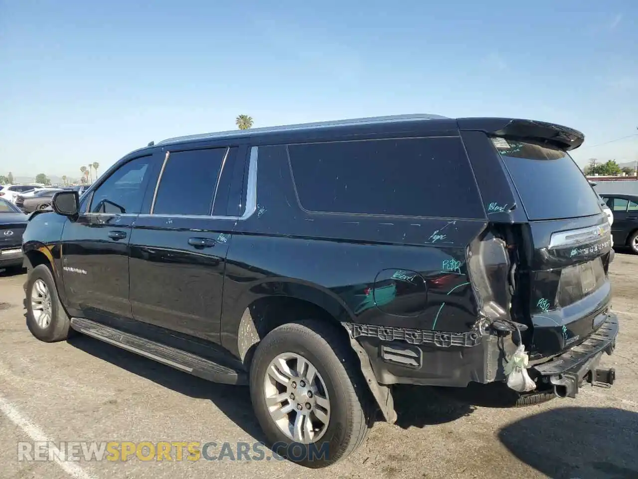 2 Photograph of a damaged car 1GNSCCKT1NR305591 CHEVROLET SUBURBAN 2022