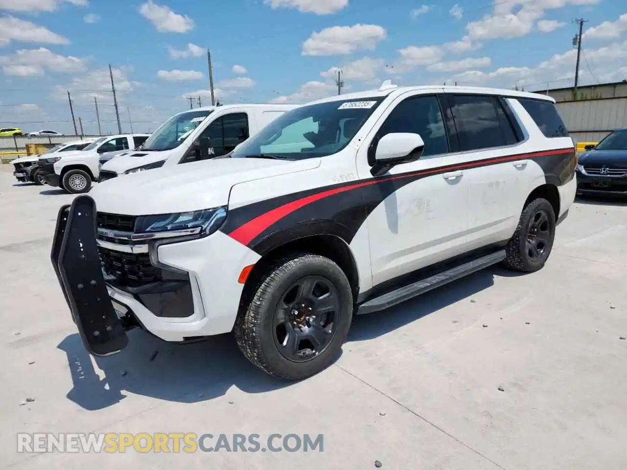 1 Photograph of a damaged car 1GBSCLED9MR411593 CHEVROLET TAHOE 2021